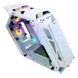 GABINETE XZEAL XZGAIRRGBW IRO2 / MICRO ATX / CRISTAL+METAL 4*VENTI ARGB / SIN FUENTE / BLANCO / XZGAIRRGBW