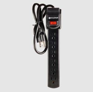 SUPRESOR DE PICOS NACEB NA-0706 BARRA / 6 CONTACTOS / MAX. 1875 WATTS / CON SWITCH DE REINICIO / NA-0706