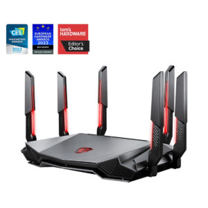 ROUTER MSI RADIX AXE6600 Wi-Fi 6E TRI-BAND GAMING ROUTER Wi-Fi 6E 6GHZ 6600MBPS 4CORE/1.8GHZ 6ANTENAS / RADIX AXE6600 WIFI 6E TRI-BAND GAMING ROUTER