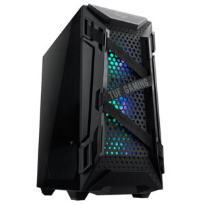 GABINETE ASUS GT301 TUF GAMING CASE/BLK/ARGB FAN/ / NEGRO / RGB 120MM FANS*3 / 120MM FAN / VIDRIO TEMPLADO / MT / S/FUENTE / GT301 TUF GAMING CASE/BLK/ARGB FAN