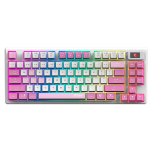 Teclado MSI FORGE GK600 TKL W VIOLET US MECANICO INALAMBRICO / RGB / VIOLETA / COMPACTO 65 / FORGE GK600 TKL W VIOLET US