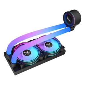 VENTILADOR P/CPU XZEAL / XZCO413B / XZ413 / ARGB / ENFRIAMIENTO LIQUIDO / 2 FAN / 120MM / NEGRO