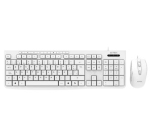 KIT TECLADO Y MOUSE ALAMBRICO ACTECK / AC-941792 / CREATOR PRIME MK455 / USB / 105 TECLAS / 1600DPI / BLANCO