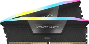 MEMORIA DIMM DDR5 CORSAIR / CMH16GX5M2B5200C40 / 16GB 5200MT/S 2X8GB VENGEANCE RGB / NEGRO 1.25