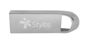 MEMORIA USB STYLOS / STMUS564B / 64GB / ST500 / USB 2.0 / METAL PLATA