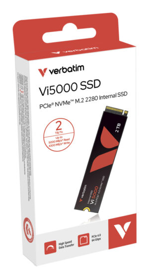 UNIDAD SSD M.2 VERBATIM 2TB / 31827 / VI5000 / PCIE4 / NVME / 2280