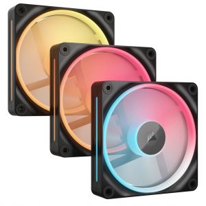 VENTILADOR GABINETE CORSAIR (CO-9051050-WW) ICUE LINK LX120 RGB, 3 FAN, 120MM, MAGNETICO, NEGRO
