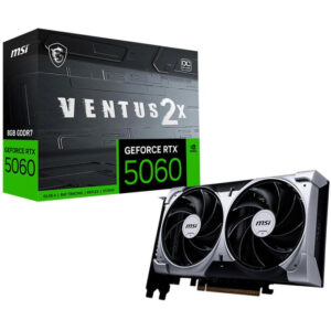 TARJETA DE VIDEO MSI (RTX 5060 8G VENTUS 2X OC) 8GB GDDR7, 2535 MHZ, 1*HDMI, 3*DP, 2 FAN
