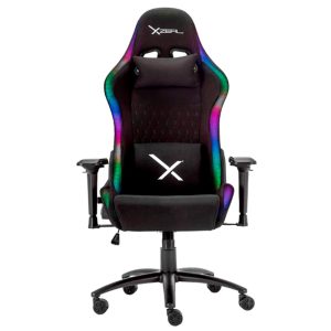 SILLA GAMER XZEAL (XZSXZ15B) TELA, RECLINABLE 180°,BRAZOS 4D, 150 KG,PISTON CLA. 4, RGB,NEGRO