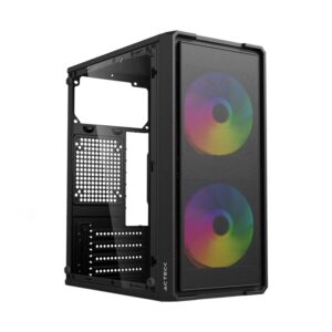 GABINETE ACTECK(AC-943772) DOOM ULTRA MESH GI750M, MICRO ATX, 2 FAN, FRENTE MALLA, ACRILICO, NEGRO