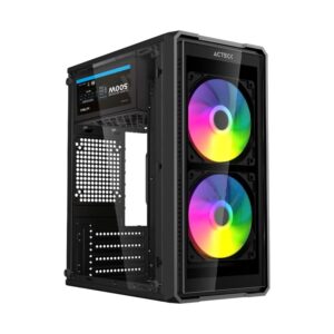 GABINETE ACTECK(AC-943789) DOOM ULTRA MESH GI750C, MICRO ATX, 2 FAN, FRENTE CRISTAL, ACRILICO, NEGRO