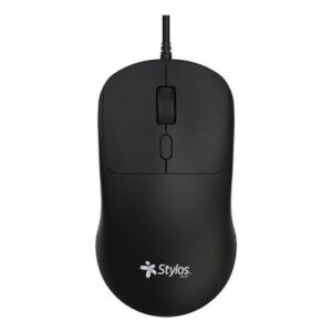 MOUSE ALAMBRICO STYLOS (STPMOA8B) 1600 DPI, 4 BOTONES, USB, NEGRO
