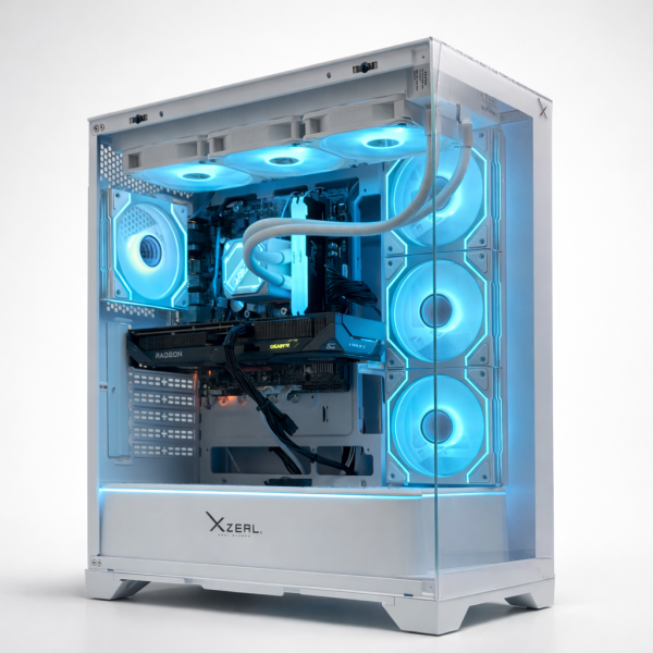 PC Gamer blanca RGB armada por Just Gaming