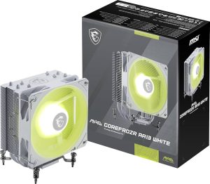 VENTILADOR P/CPU MSI (MAG COREFROZR AA13 WHITE) FAN 120MM ARGB, SOCKET 1700, 1851, AM4, AM5, BLANCO