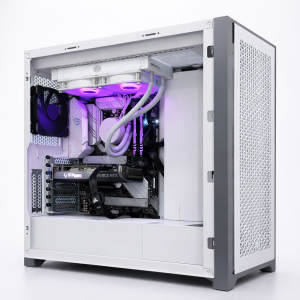 PC Gamer con iluminación RGB ensamblada en Just Gaming