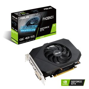 Tarjeta de video NVIDIA GeForce GTX 1650 4GB GDDR6 / Asus Phoenix OC / HDMI / DP / DVI / PH-GTX1650-O4GD6-P